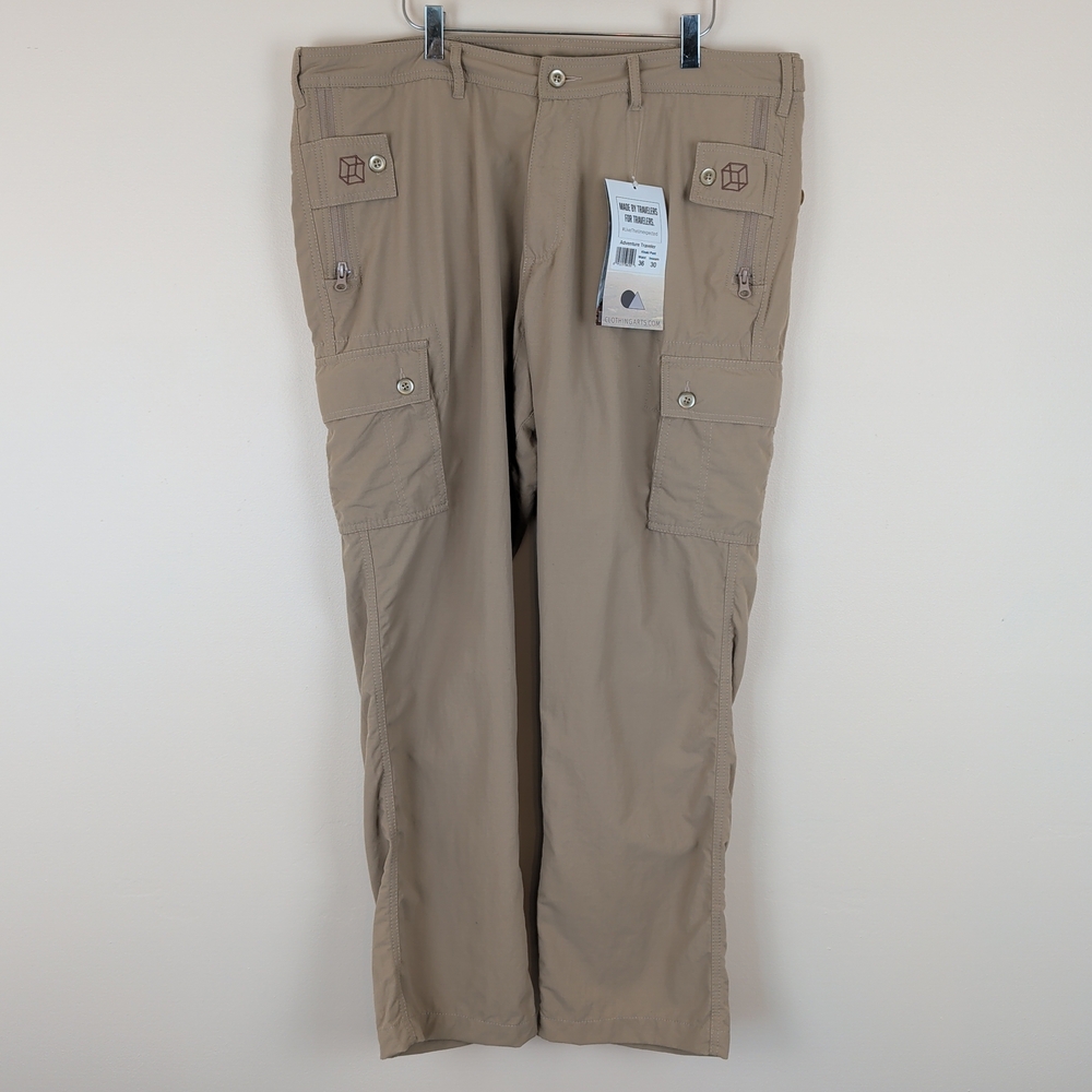 Clothing Arts P^cubed Pickpocket Proof Khaki Adventure Traveller Cargo Pants NWT